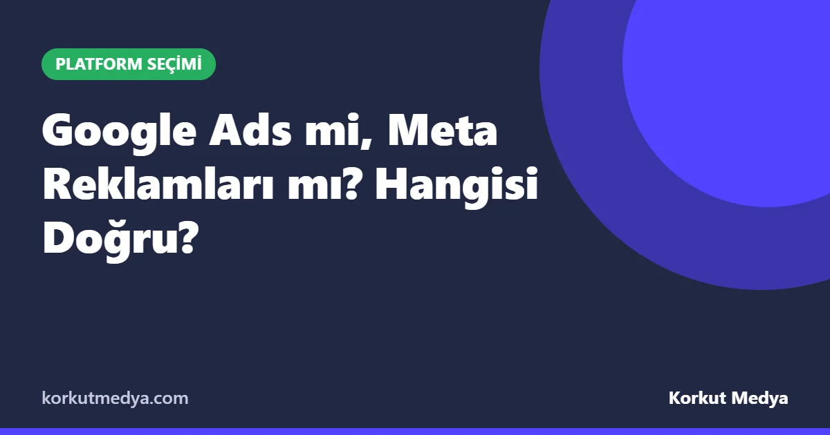 Google Ads mi, Meta Reklamları mı? Hangisi Doğru?