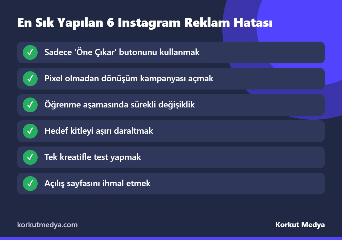 En sık yapılan Instagram reklam hataları